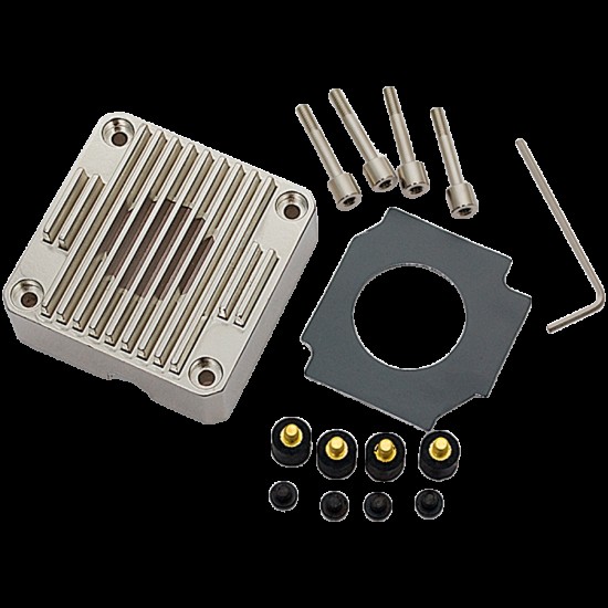EK-DDC Heatsink Housing - Nickel, heatsink upgrade kit