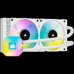 CORSAIR iCUE H100i ELITE CAPELLIX Liquid CPU Cooler, 240mm Radiator, Dual 120mm ML RGB PWM Fans, Intel: LGA1700 (with separate bracket)/LGA1200/LGA115X/LGA20XX, AMD: AM5/AM4/sTRX4/sTR4, 5Y warranty, white
