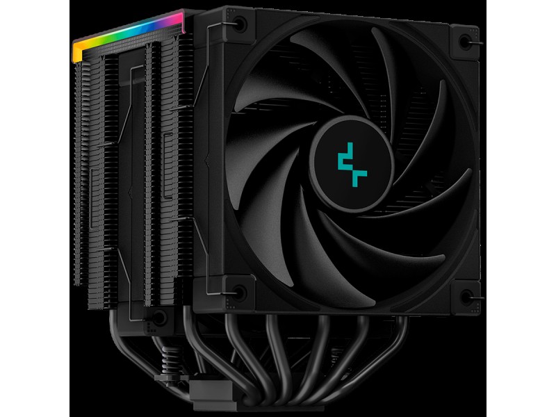DeepCool AK620 Digital, CPU Air Cooler, 2x120mm FK120 PWM Fan, Digital Display, ARGB, TDP 260W, 6 Heatpipes, LGA2066/2011-v3/2011/1700/1200/115x, AMD AM5/AM4, 129x138x162 mm(LxWxH), 3Y, R-AK620-BKADMN-G