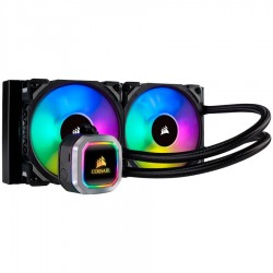 Corsair Hydro Series H115i RGB PLATINUM Liquid CPU Cooler, an all-in-one liquid CPU cooler with a 280mm radiator and vivid RGB lighting that’s built for extreme CPU cooling. Cooling Socket Support Intel 115x/ 2011/ 2066/ 1200,AMD AM3/AM2, AMD AM4