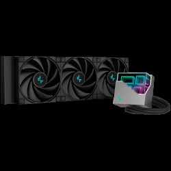 DeepCool LT720, 360mm CPU Liquid Cooler, 3x120mm FK120 PWM Fans, ARGB Multidimensional Infinity Mirror Top Cap, Black, LGA 2066/2011-v3/2011/1700/1200/115x, AMD sTRX4/sTR4/AM5/AM4, 5Y, R-LT720-BKAMNF-G-1