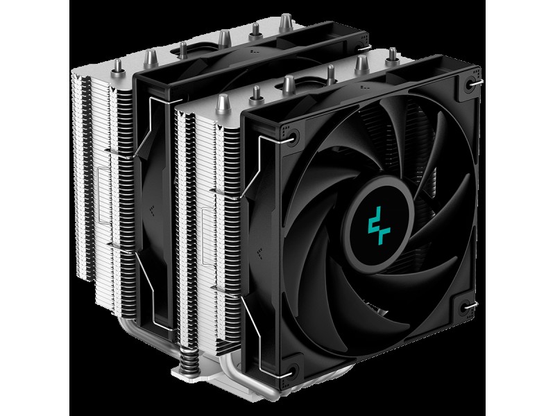 DeepCool AG620, CPU Air Cooler, 2x120mm PWM Fan, TDP 260W, 6 Heatpipes, LGA2066/2011-v3/2011/1700/1200/115x, AMD AM5/AM4, 129x136x157 mm(LxWxH), 2Y, R-AG620-BKNNMN-G-1