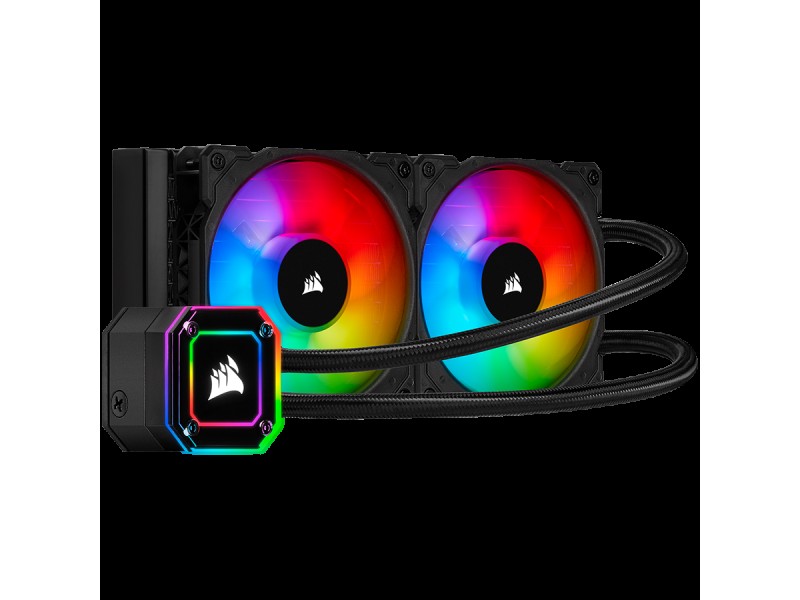 CORSAIR iCUE H100i ELITE CAPELLIX Liquid CPU Cooler, 240mm Radiator, Dual 120mm ML RGB PWM Fans, Intel:LGA1700 (with separate bracket)/LGA1200/LGA115X/LGA20XX, AMD: AM5/AM4/sTRX4/sTR4, 5Y warranty, black
