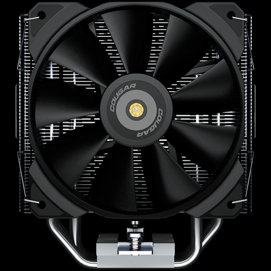 COUGAR Forza 50, 6mm Heat pipe, Nickel Plated Copper Base, 1x MHP120 Fan, Screwdriver Included, Elegant Pipe Caps, 50x135x155mm, Intel LGA 115X/1366/1200/1700/2011/2066, AMD AM5/AM4/FM2/FM1/AM3+/AM3/AM2+/AM2