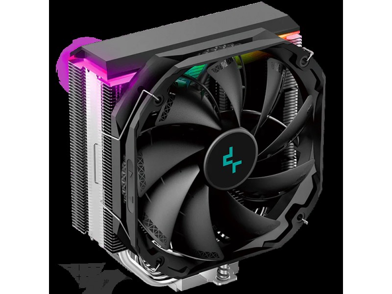 DeepCool AS500, CPU Air Cooler, 1x140mm FK120 PWM FDB Fan, Addressable RGB LED, Intel LGA2066/2011-v3/2011/1700/1200/1151/1150/1155, AMD AM5/AM4, 142×98×164 mm(L×W×H), 3y, R-AS500-BKNLMN-G