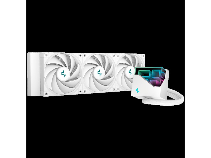 DeepCool LT720 WH, 360mm CPU Liquid Cooler, 3x120mm FK120 PWM Fans, ARGB Multidimensional Infinity Mirror Top Cap, White, LGA 2066/2011-v3/2011/1700/1200/115x, AMD sTRX4/sTR4/AM5/AM4, 5Y, R-LT720-WHAMNF-G-1