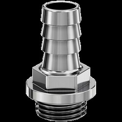 EK-Pro G1/4 Barb Fitting 10mm - Nickel EK Pro Fitting Barb Opti 10mm G1-4 Ni