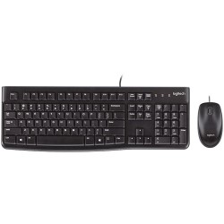 LOGITECH MK120 Corded Combo - BLACK - USB - US INT L - EER