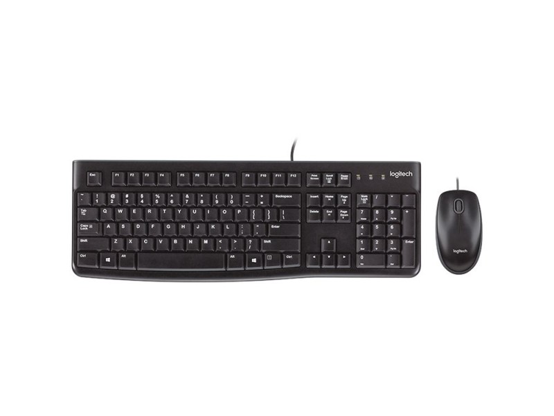 LOGITECH MK120 Corded Combo - BLACK - USB - US INT L - EER