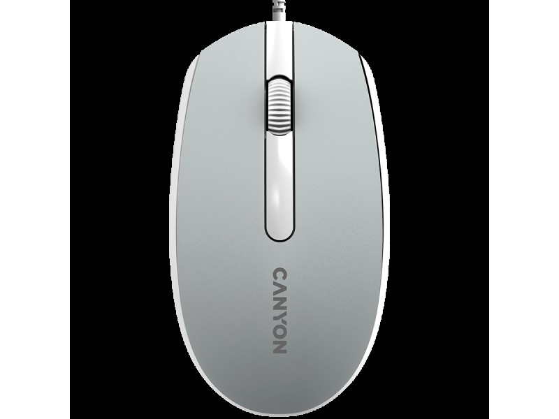 Canyon Wired  optical mouse with 3 buttons, DPI 1000, with 1.5M USB cable,Dark grey, 65*115*40mm, 0.1kg