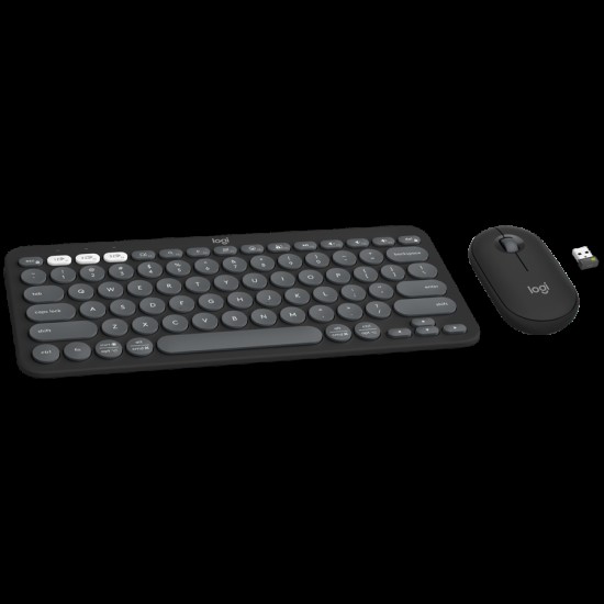 LOGITECH Pebble 2 Bluetooth Keyboard Combo - TONAL GRAPHITE - US INT L LOGITECH Pebble 2 Bluetooth Keyboard Combo - TONAL GRAPHITE - US INT L