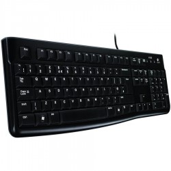 LOGITECH K120 Corded Keyboard - BLACK - USB - US INT L - B2B