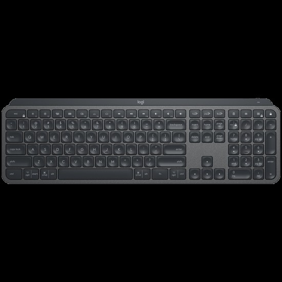 LOGITECH MX Keys S Plus Bluetooth Illuminated Keyboard with Palm Rest - GRAPHITE - US INT L