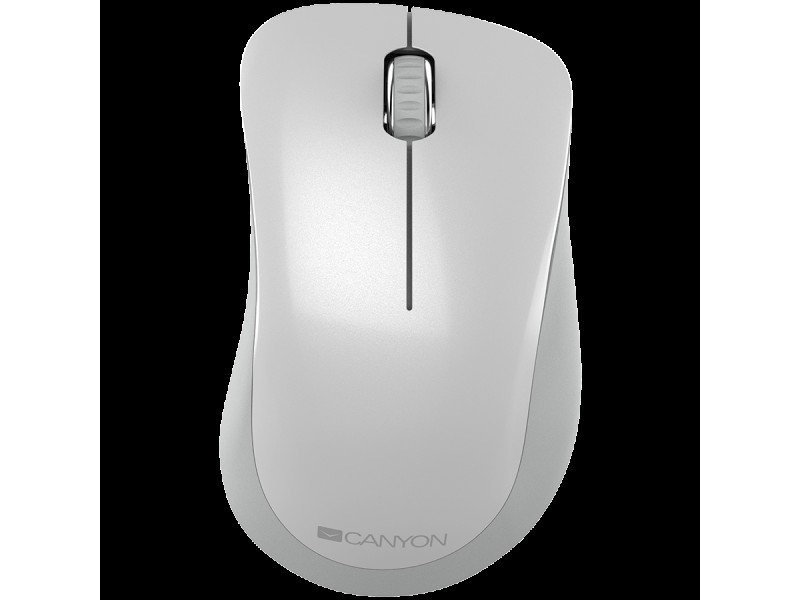 CANYON MW-11, 2.4 GHz  Wireless mouse ,with 3 buttons, DPI 1200, Battery:AAA*2pcs  ,pearl white grey67*109*38mm 0.063kg
