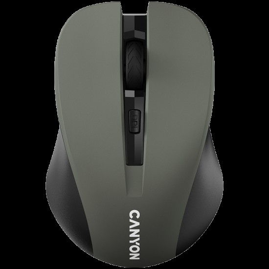 CANYON MW-1, 2.4GHz wireless optical mouse with 4 buttons, DPI 800/1200/1600, Gray, 103.5*69.5*35mm, 0.06kg
