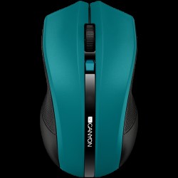 CANYON MW-5, 2.4GHz wireless Optical Mouse with 4 buttons, DPI 800/1200/1600, Green, 122*69*40mm, 0.067kg