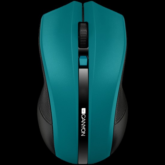 CANYON MW-5, 2.4GHz wireless Optical Mouse with 4 buttons, DPI 800/1200/1600, Green, 122*69*40mm, 0.067kg