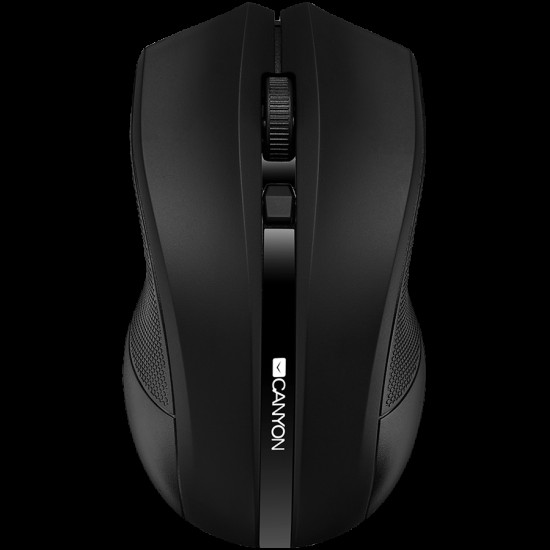 CANYON MW-5, 2.4GHz wireless Optical Mouse with 4 buttons, DPI 800/1200/1600, Black, 122*69*40mm, 0.067kg