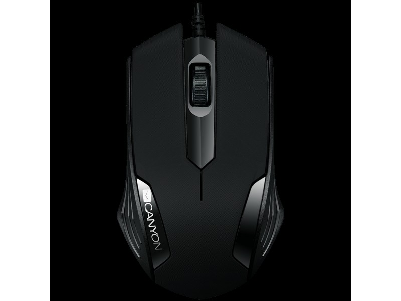CANYON Optical wired mice, 3 buttons, DPI 1000, Black