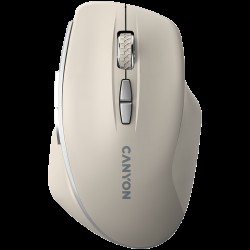 CANYON MW-21, 2.4 GHz Wireless mouse ,with 7 buttons, DPI 800/1200/1600, Battery: AAA*2pcs,Cosmic Latte,72*117*41mm, 0.075kg
