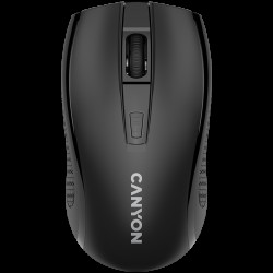 CANYON MW-7, 2.4Ghz wireless mouse, 6 buttons, DPI 800/1200/1600, with 1 AA battery ,size 110*60*37mm,58g,black