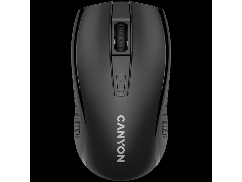 CANYON MW-7, 2.4Ghz wireless mouse, 6 buttons, DPI 800/1200/1600, with 1 AA battery ,size 110*60*37mm,58g,black