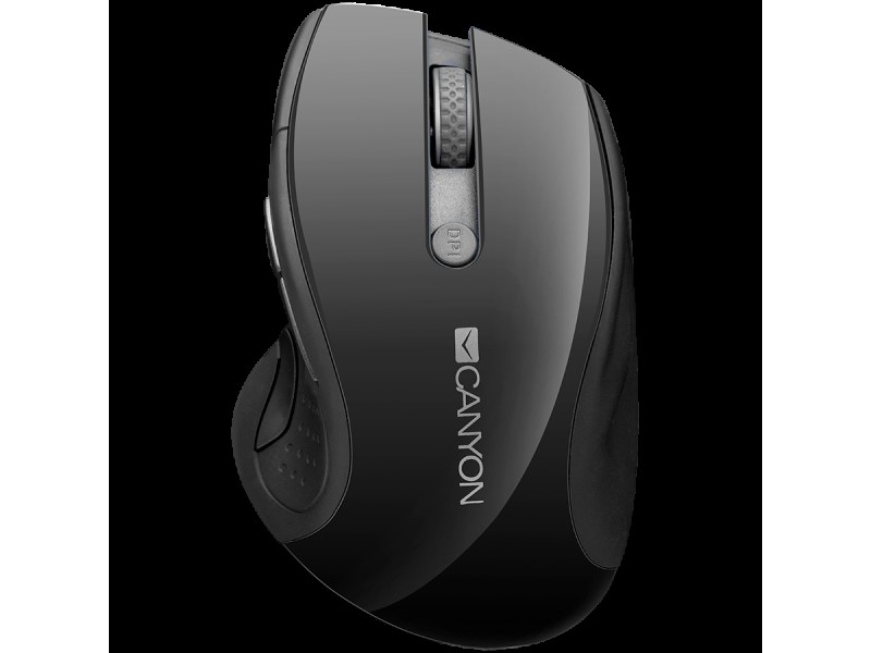 CANYON 2.4Ghz wireless mouse, optical tracking - blue LED, 6 buttons, DPI 1000/1200/1600, Black pearl glossy