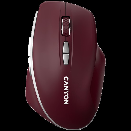 CANYON MW-21, 2.4 GHz Wireless mouse ,with 7 buttons, DPI 800/1200/1600, Battery: AAA*2pcs,Burgundy Red,72*117*41mm, 0.075kg CANYON MW-21, 2.4 GHz Wireless mouse ,with 7 buttons, DPI 800/1200/1600, Battery: AAA*2pcs,Burgundy Red,72*117*41mm, 0.075kg