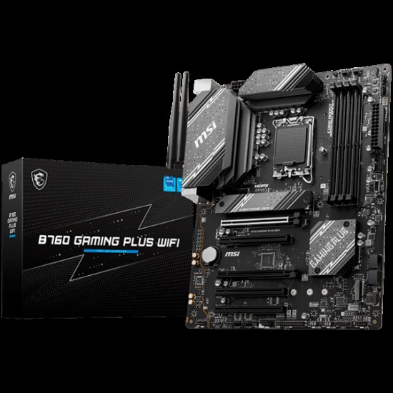 MSI B760 GAMING PLUS WIFI, ATX, Socket 1700, Intel B760 Chipset, Dual Channel DDR5