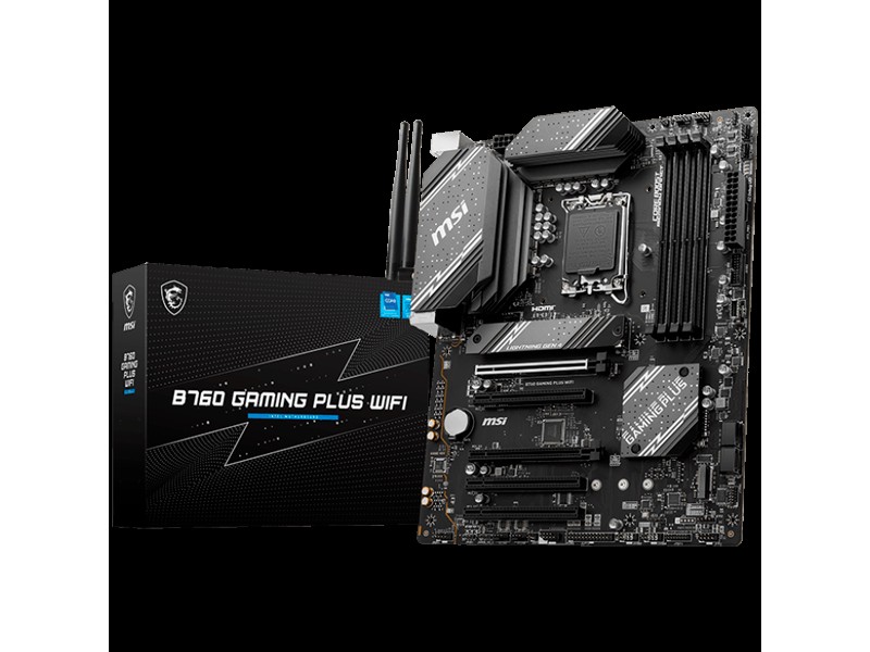 MSI B760 GAMING PLUS WIFI, ATX, Socket 1700, Intel B760 Chipset, Dual Channel DDR5
