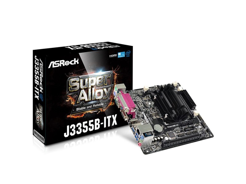 ASROCK Main Board Desktop (J3355 2.5GHz, DDR3 SO DIMM, 1xPCI 2.0x1,HDMI,VGA, 8ch, GLan,SATAIII,COM, LPT) Mini-ITX Box