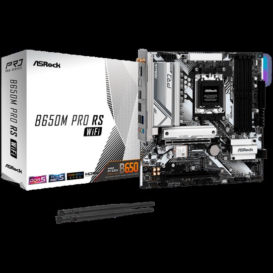 ASROCK MB B650 AM5 4 x DDR5  1 x HDMI 1 x DisplayPort 2 x M.2 4 x SATA3 Micro ATX