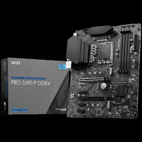 MSI PRO Z690-P DDR4, ATX, Socket 1700, Dual Channel DDR4 5000(OC)MHz, 2x PCIe x16 slots, 2x M.2 slots, 1x HDMI, 1x DP, 1x USB 3.2 Gen 2x2, 4x USB 3.2 Gen 1, 2x USB 2.0, Type-C, 7.1 HD Audio, 2.5Gbps LAN, 3Y