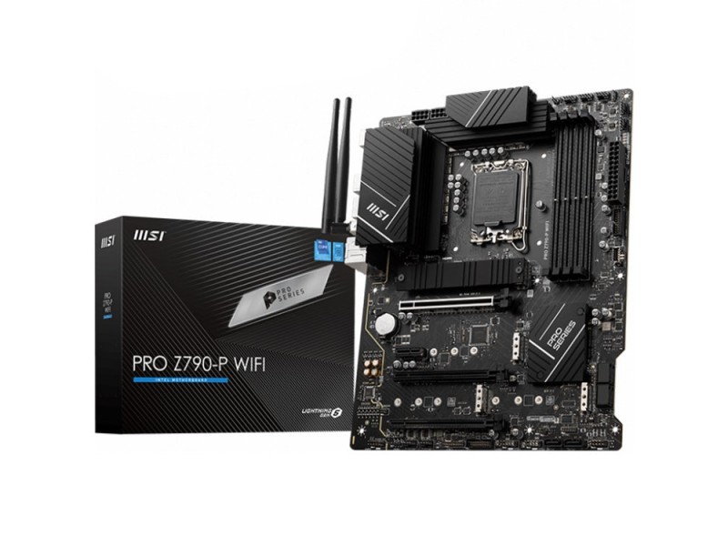 MSI PRO Z790-P WIFI, Socket 1700, Dual Channel DDR5 7000+MHz, 3x PCIe x16 slot, 4x M.2 slot, 1x HDMI, 4x USB 3.2 Gen 1, 4x USB 2.0, 1x USB 3.2 Gen 2, 7.1 HD Audio, 2.5Gbps LAN, 3Y