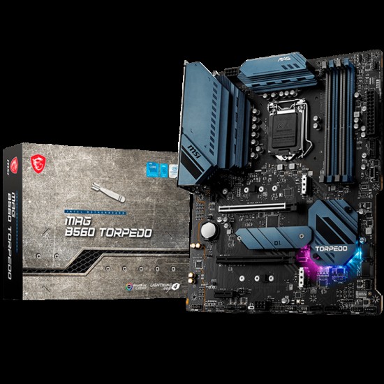 MSI MAG B560 TORPEDO, ATX, Socket 1200, Dual Channel DDR4 5066(OC)MHz, 2x PCIe x16 slots, 3x M.2 slots, 1x HDMI, 1x DP, 5x USB 3.2, 4x USB 2.0, Type-C, 7.1 HD Audio, 2.5Gbps+1Gbps LAN