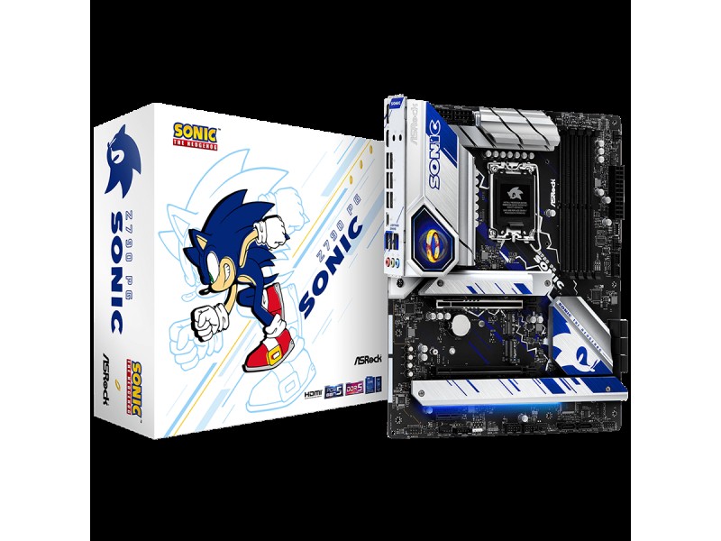 ASROCK MB Desktop Z790 PG Sonic (S1700, 4x DDR5, 1x PCIe 5.0 x16, 1x PCIe 4.0 x16, 1x PCIe 3.0 x1, 4x Hyper M.2 PCIe Gen4x4, 1x Blazing M.2 PCIe Gen5x4, 8x SATA3 6.0 Gb/s, 2x USB-C, 8x USB 3.2, 6x USB 2.0, 1x RJ-45 2.5GB Lan, 1x HDMI, 1x DP, ATX