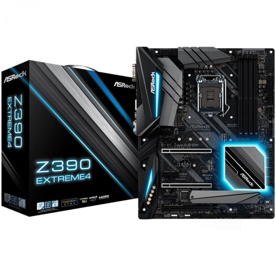 ASROCK Main Board Desktop Z390 (S1151, 4xDDR4,3xPCIe x16,3xPCI Ex1, 6 SATA3, 2xUltra M.2 ,GLAN,VGA,HDMI,DP, 6 USB 3.1 ) ATX retail