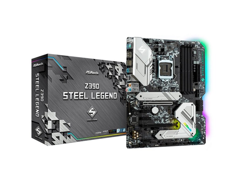 ASROCK Main Board Desktop Z390 (S1151, 4xDDR4,2xPCIe x16,3xPCI Ex1, 6 SATA3, 2xUltra M.2 ,GLAN,HDMI,DP,USB 3.2 ) ATX retail