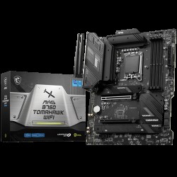 MSI MAG B760 TOMAHAWK WIFI, ATX, Socket 1700, Dual Channel DDR5 7000+(OC)MHz, 2x PCIe x16 slots, 3x M.2 slots, 1x HDMI, 1x DP, 1x USB 3.2 Gen 2x2 Type-C, 4x USB 3.2 Gen 2, 4x USB 2.0, 7.1 HD Audio, 2.5Gbps LAN, WI-FI 6E, BT, 3Y