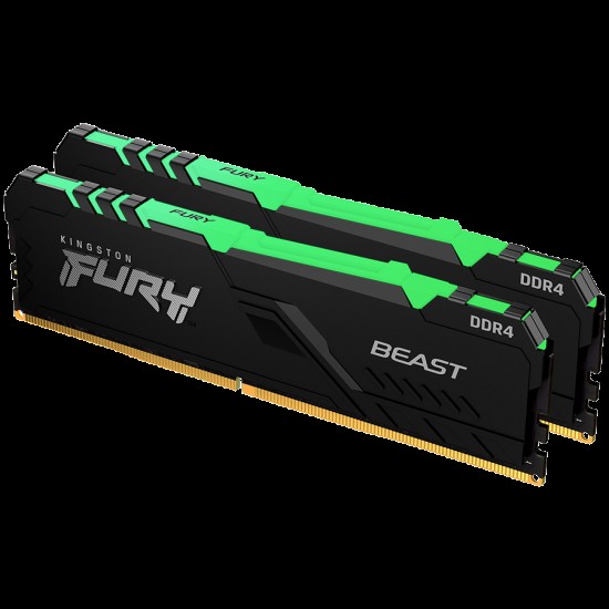 Kingston 32GB 3200MT/s DDR4 CL16 DIMM (Kit of 2) FURY Beast RGB, EAN: 740617319149