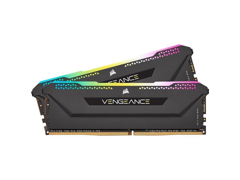 Corsair DDR4, 3200MHz 16GB 2x8GB Dimm, Unbuffered, 16-20-20-38, XMP 2.0, Vengeance RGB Pro SL black Heatspreader, RGB LED, Black PCB, 1.35V, for AMD Ryzen & Intel, EAN:0840006632009