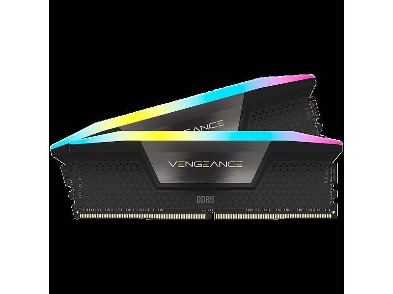 Corsair DDR5, 5200MT/s 32GB 2x16GB DIMM, Unbuffered, 40-40-40-77, XMP 3.0, VENGEANCE RGB DDR5 Black Heatspreader, RGB LED, 1.25V, EAN:0840006692850