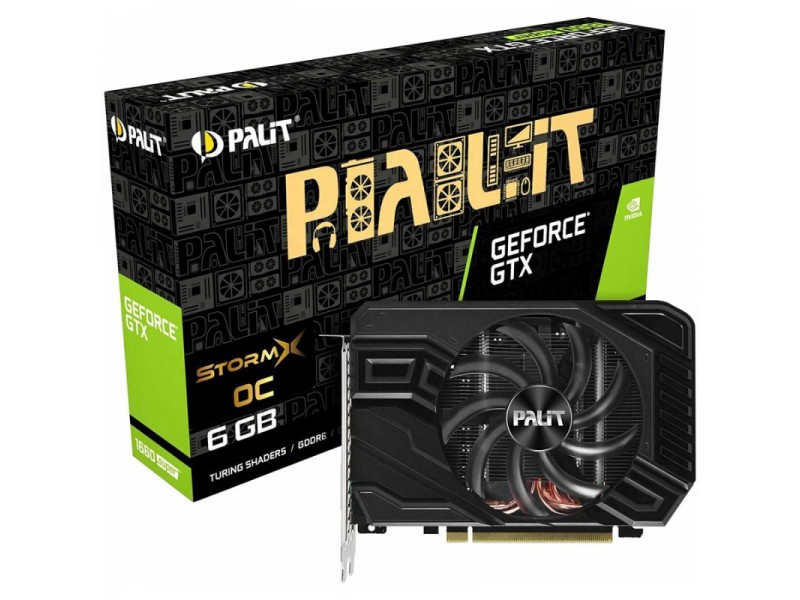 VC Palit nVidia GTX1660 SUPER StormX OC 6GB GDDR6, 192bit, DVI, HDMI, DP part# NE6166SS18J9-161F