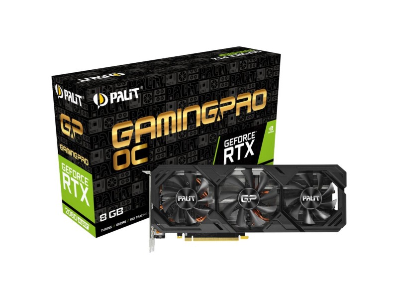 VC Palit nVidia RTX2080 SUPER Gaming Pro OC 8GB GDDR6 ,256bit, HDMI, 3xDP part# NE6208SS19P2-180T