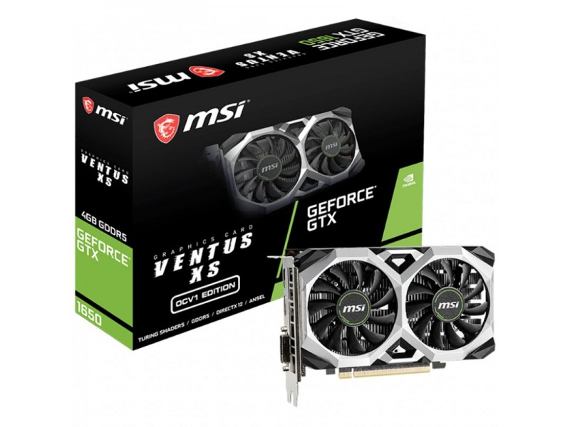 MSI Video card NVidia GeForce GTX 1650 VENTUS XS 4G OCV1 (4GB GDDR5/128bit, PCI-E x16 3.0, DP, HDMI, DVI-D?PCI Express x16 3.0)
