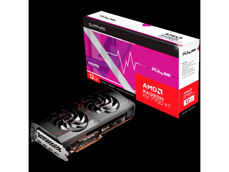 SAPPHIRE PULSE AMD RADEON RX 7700 XT GAMING 12GB GDDR6 DUAL HDMI / DUAL DP