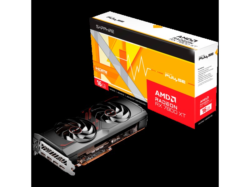SAPPHIRE PULSE AMD RADEON RX 7800 XT GAMING 16GB GDDR6 DUAL HDMI / DUAL DP