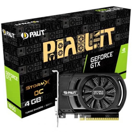 VC Palit nVidia GTX1650 StormX OC 4GB GDDR5 , 128bit, DVI, HDMI, part# NE51650S06G1-1170F