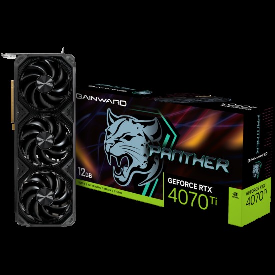 Gainward GeForce RTX 4070Ti Panther 12GB GDDR6X, 192 bit, 1x HDMI 2.1, 3x DP 1.4a, 3 Fan, 1x 16-pin power connector, recommended PSU 750W, NED407T019K9-1043Z