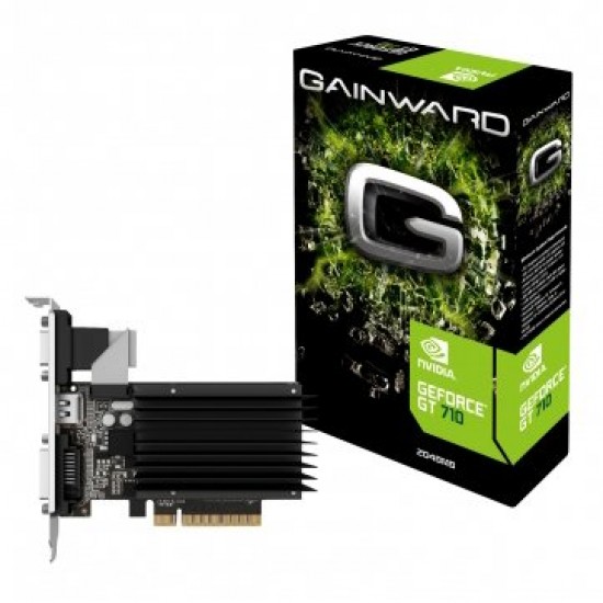 Gainward NVIDIA GeForce GT710 PCI-Express 2.0 x 16, 2048 MB DDR3 (64 bits), VGA, HDMI, DVI SilentFX